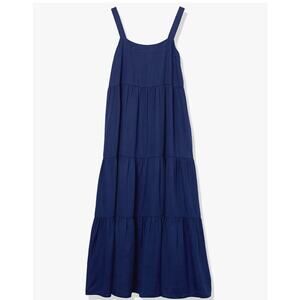 NWT Women’s 4X Tiered Maxi Midi Britt Dress The Drop Navy Sleeveless